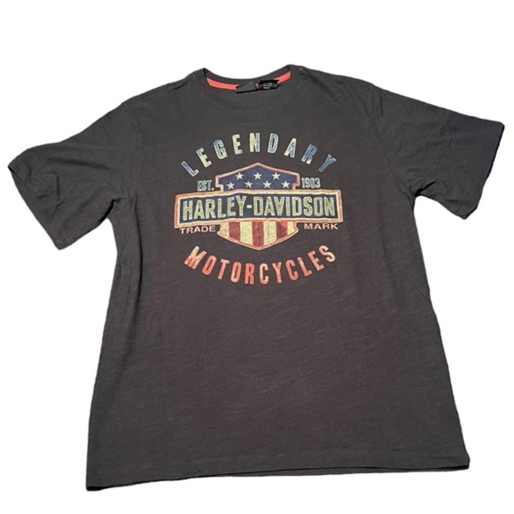 Harley Davidson Red white and Blue theme shirt Size XL